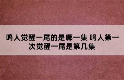 鸣人觉醒一尾的是哪一集 鸣人第一次觉醒一尾是第几集